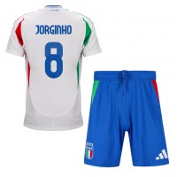 Maglia Calcio Italia Jorginho Frello #8 Seconda Divisa Bambino Europei 2024 Manica Corta (+ pantaloncini)